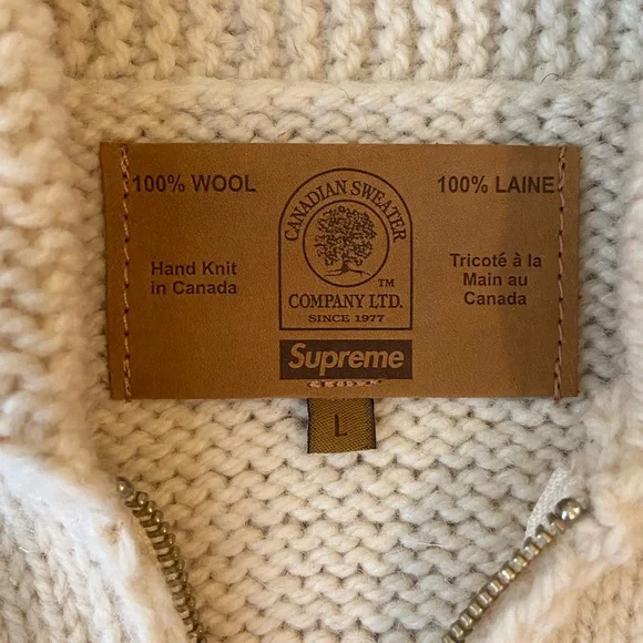 Supreme Box Logo Cowichan Sweater, Large